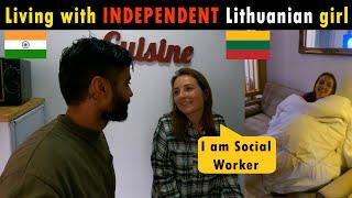 INDIAN Boy Living with INDEPENDENT Lithuanian SOCIAL WORKER