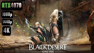 Black Desert Online RTX 4070 FPS TEST | Black Desert RTX 4070 & i5 12400F Benchmark 1080p/1440p/4K