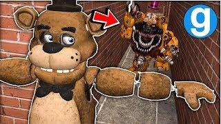 I Try A New FNAF Grimfoxy Fredbear Fusion Maze Run! - Gmod FNAF