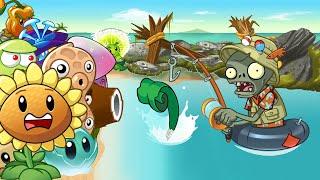 Все растения против зомби-рыбака. All Plants vs Fisherman Zombie. Ответ на загадку PvZ Дичи