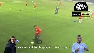 Fussballtraining: Passtraining - L Passen für zwei Spieler/-in