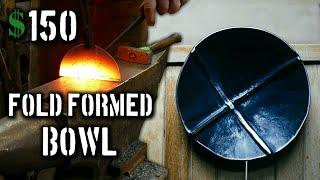 Forging a Round Fold Formed Bowl (Creating a Blacksmith Made Bowl)