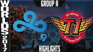 C9 vs SKT Highlights | 2017 World Championship Day 8 Group A Worlds 2017 Cloud9 vs SK Telecom T1