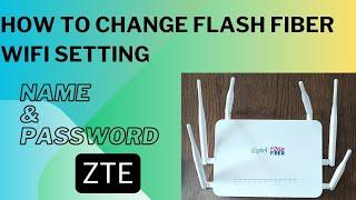 How to change  Ptcl Flash fiber wifi Name &password  setting 