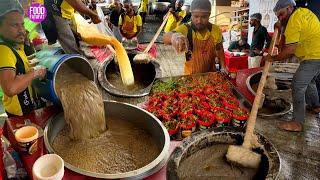 Daily 10000 Kg Bulk Making World's Famous Pista House Haleem l Hyderabad Street Food