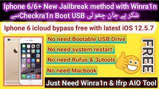 Iphone 6 icloud bypass free iOS 12.5.7 | Iphone 6 Hello bypass free with new Winrai1n 1.1 | 2023 |