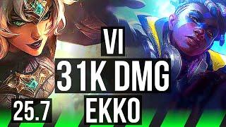 VI vs EKKO (JGL) | 12/4/18, 31k DMG | EUW Master | 25.7