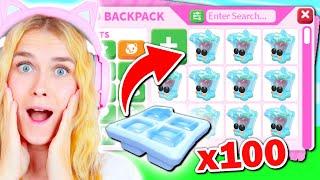 I Opened 100 ICE TRAYS In Adopt Me! (Roblox)