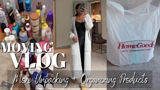 MOVING VLOG| UNPACKING PRODUCTS & STORAGE ORGANIZATION