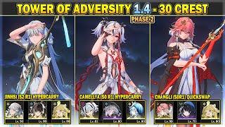 [NEW ToA] Tower of Adversity 1.4 Phase 2 - 30 Crests - Jinhsi, Camellya, Changli | Wuthering Waves