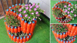 Amazing idea: DIY Spiral garden from plastic bottles for small space