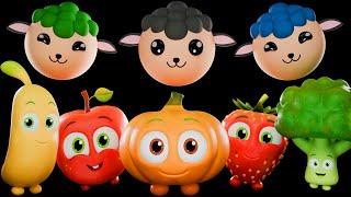  Baa Baa Black Sheep - Funky Fruits Baby Sensory | Fun Video with Music! 