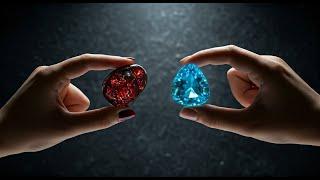 Painite vs Sapphire @48 #painite #luxury #painites  #gem #rarestmineral #painita #gold #sapphire #vi