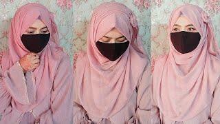 Beautiful Flower  Hijab Style | New Party Wear Hijab Styles | Cute And Stylish Hijab Tutorial |