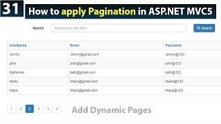 How to add Paging Functionality in ASP.NET MVC 5-ASP.NET MVC 5 Tutorials in Urdu/Hindi - Next Class