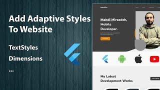 Flutter Web - Build My Responsive Web Site! - Add Adaptive Styles - (Part 5)