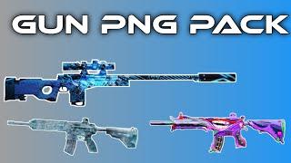 Pubg mobile all gun png pack | how to download gun png pack link in description - Ranger X