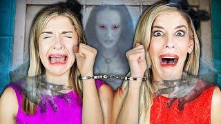 24 Hours HANDCUFFED in Hacker Mini Mansion with Real Ghost | Rebecca Zamolo