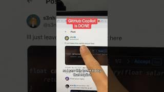 GitHub Copilot is DONE #programmer #coder #softwareengineer #dev #webdev #ai #github #copilot
