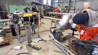 Pipe Swept branch.Stainless steel pipe fabrication part one