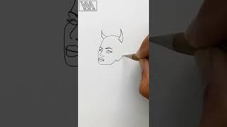 Simple Drawing Shorts || Devils Sketch || #simple #drawing #shorts #reels