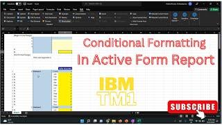 Conditional Formatting in Active Form in IBM Cognos Analytics - TM1 perspectives report #ibm #tm1