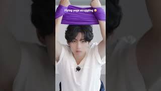 BTS struggles flying yoga  #shorts #bts