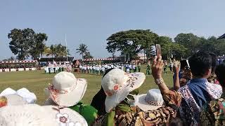 Antusias para warga matesih mengikuti upacara bendara 17 agustus 2022