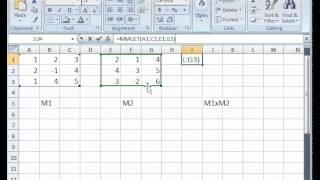 Multiply Matrices with Excel function MMULT