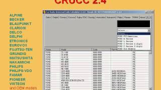 CRUCC 2.4 -- Car Radio Universal Code Calculator © 2.4