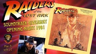 Raiders of the Lost Ark Soundtrack Giveaway (Promotional Copy) Opening Night 1981