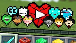 Minecraft but YouTubers are Hearts