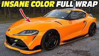 INSANE COLOR! Supra MCLAREN Orange FULL Wrap