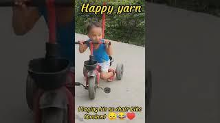 Biking his unique bike (khit no chair) #shorts