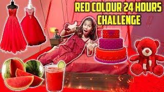 Using RED Things For 24 Hours Challenge | Pari's Lifestyle