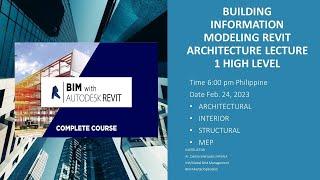 BIM/ REVIT ARCHITECTURE LECTURE 01