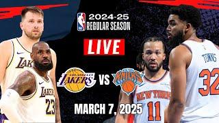 NBA LIVE! New York Knicks vs Los Angeles Lakers I NBA 2K25 March 7, 2025 Lakers vs Knicks Full Game