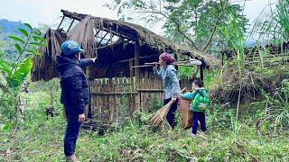 Poor girl cleans up 20-year abandoned house to earn money to pay for living expenses