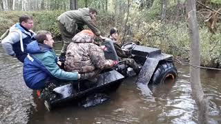 Испытания. Топим вездеход переломку. Оценка грузоподъёмности на плаву.