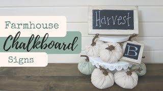 Farmhouse Chalkboard Signs | DIY Chalkboard Art