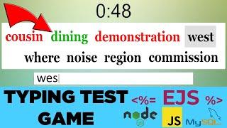 Build A Speed Typing Game With NodeJS - Tutorial