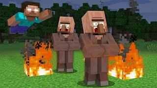 СТАЛ ХЕРОБРИНОМ И ЗАТРОЛЛИЛ ЖИТЕЛЕЙ В МАЙНКРАФТ 100% троллинг ловушка minecraft