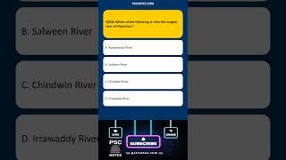 GK MCQ Quiz Which of the following is river the longest river