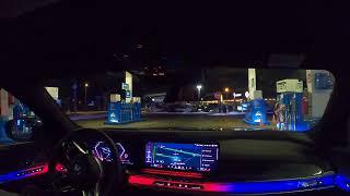 ASMR Night Drive BMW 750e 2024 Berlin to Hannover at 200+ km/h German A2 Autobahn - No Music/Talking