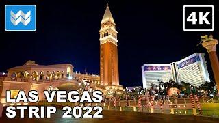 [4K] Las Vegas Strip at Night - Virtual POV Walking Tour - Treadmill Workout Exercise