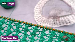 How to Knit a Lace Pattern in the Round and Flat Rows: Quick and Easy! 