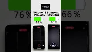 iPhone 13 Pro Max vs. Samsung Galaxy S22 Ultra Battery Test  Subscribe for more 