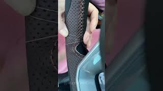One stitch at a time. Enjoy the DIY journey! #car #automobile #steeringwheelcover #modified