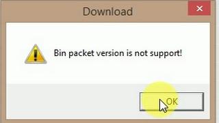 fix bin packet version is not supported in spd upgraid tool