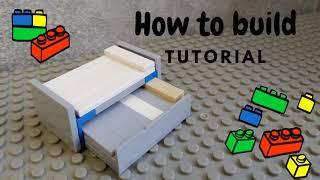 Кровать из Лего . Как построить кровать из Лего, мебель из Лего  lego furniture tutorial